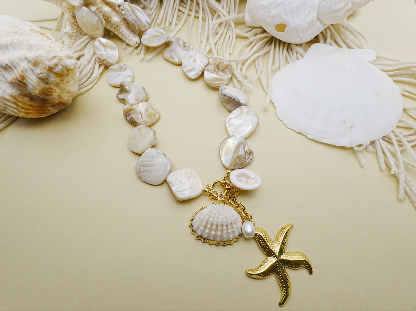 Sol Necklace | Real Seashells & Gold-Plated Charm | Summer 2025 Drop