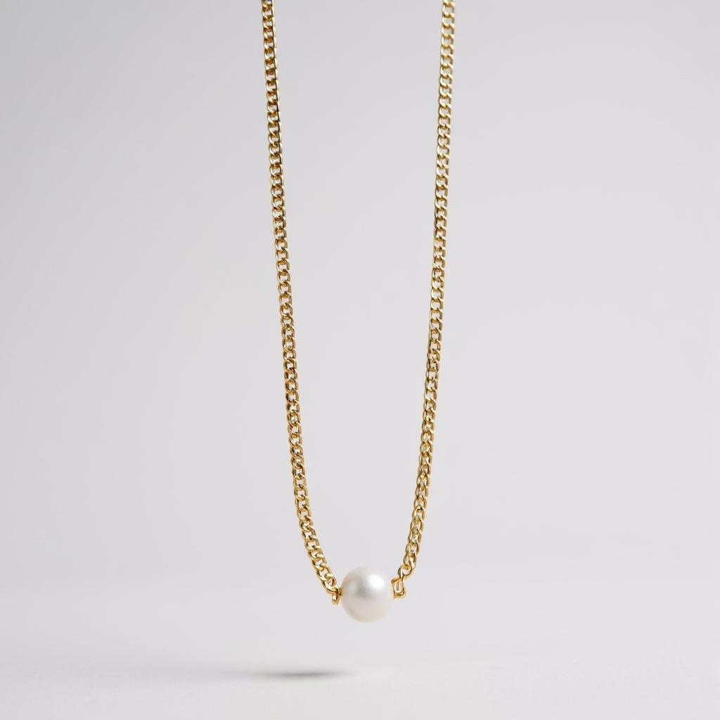 Luna Pearl Necklace |18k Gold plated | Waterproof