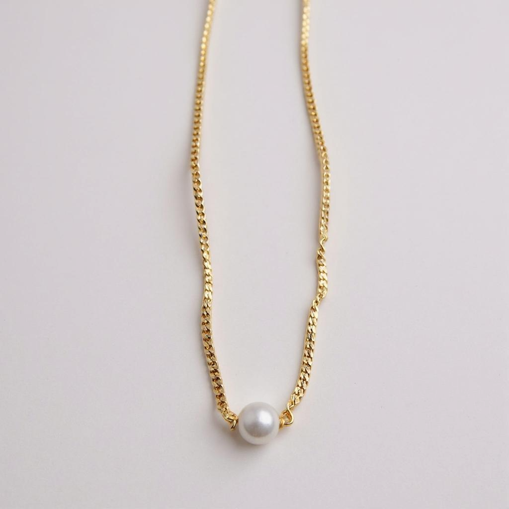 Luna Pearl Necklace |18k Gold plated | Waterproof