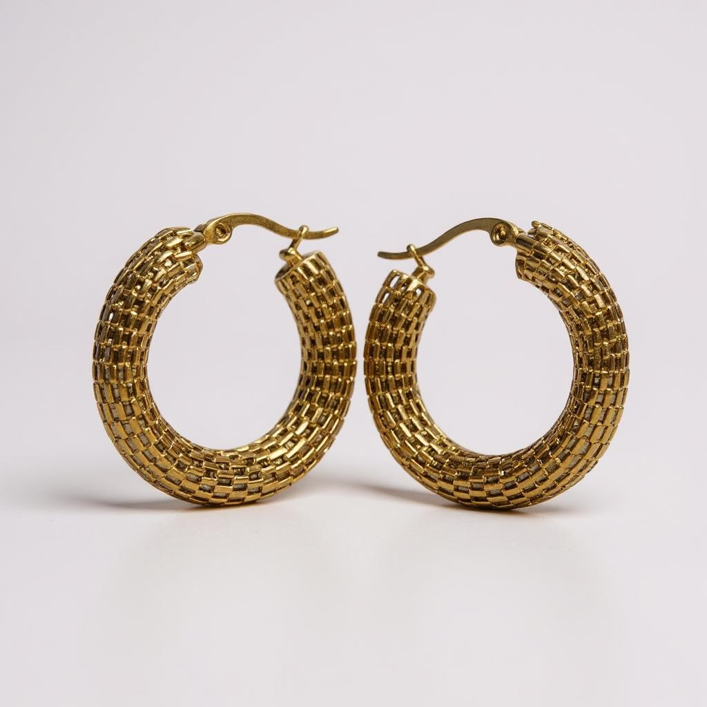 Onda Earrings – 18K Gold Plated Hoops, Waterproof Lightweight Statement Hoops