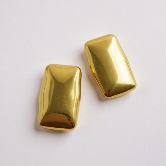 Molten Muse | 18k Gold Plated Statement Earrings | Waterproof | Minimalist
