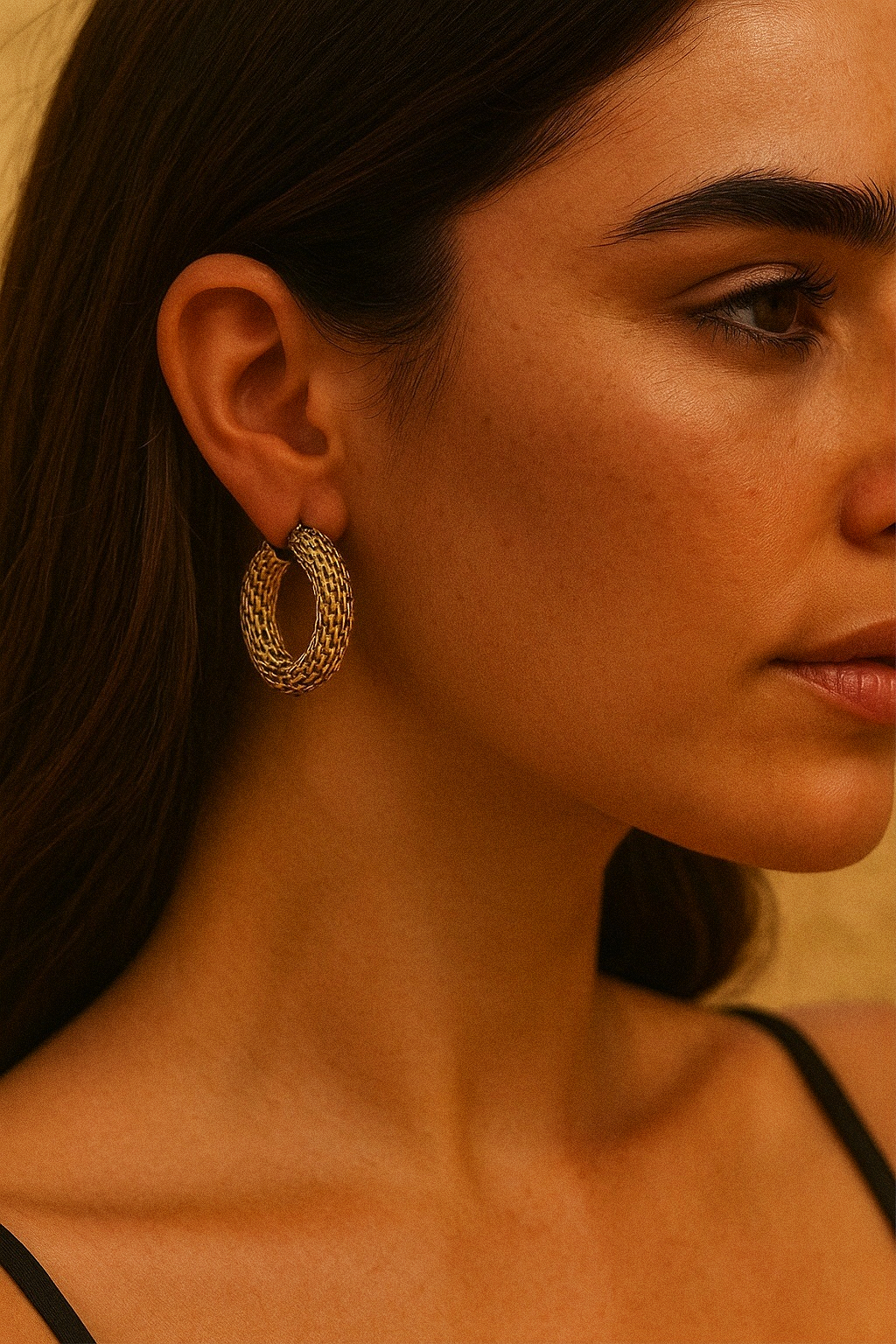 Onda Earrings – 18K Gold Plated Hoops, Waterproof Lightweight Statement Hoops